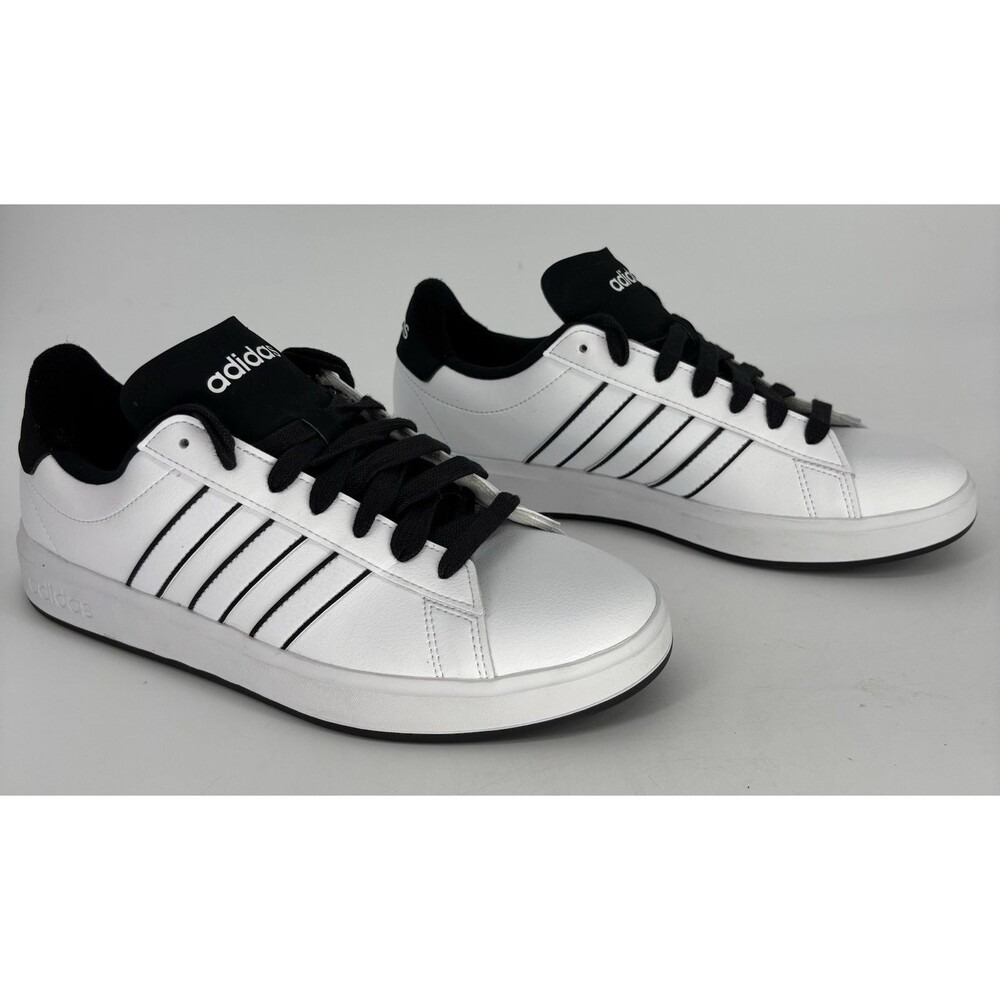 Adidas Grand Court 2.0 JS1694 Men’s S Z 8.5 White Black Cloudfoam Comfort NWOB